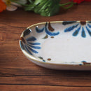 やちむん風 18cm焼物皿 小判皿  6寸 琉球てぃーだ