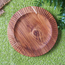 木製 リム皿 幅広リムプレート 22cm