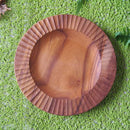 木製 リム皿 幅広リムプレート 18.5cm