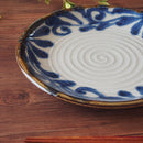 やちむん風 琉球 るり 唐草 9.0皿