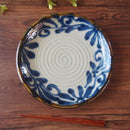 やちむん風 琉球 るり 唐草 9.0皿