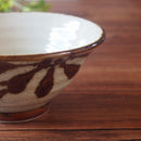 やちむん風 琉球 サビ 唐草 六兵衛4.8飯碗