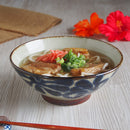 やちむん風 琉球 唐草 6.5寸 そば丼 るり/ヌキ/サビ