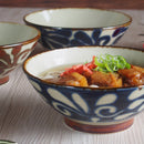 やちむん風 琉球 唐草 6.5寸 そば丼 るり/ヌキ/サビ