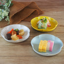 ゆらり 13cm 丸皿 ブルー ホワイト イエロー