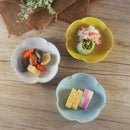 ゆらり 13cm 丸皿 ブルー ホワイト イエロー