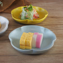 ゆらり 13cm 丸皿 ブルー ホワイト イエロー