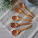 【送料無料】【ネコポス】 木 マルチ スプーン 15.5cm 5本セット ライトブラウン