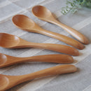 【送料無料】【ネコポス】 木 マルチ スプーン 15.5cm 5本セット ライトブラウン