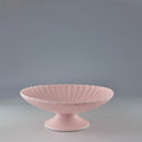 かすみ 高台 デザート 和食器 菊型 白 青白 さくら