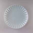 かすみ 丸皿 16.5cm 和食器 菊型  白 青白 さくら