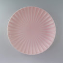 かすみ 丸皿 18cm 和食器 菊型  白 青白 さくら