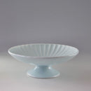 かすみ 高台 デザート 和食器 菊型 白 青白 さくら