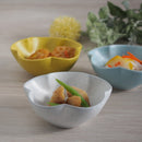 小鉢 ゆらり9cm ホワイト イエロー ブルー