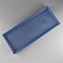 長皿 切立 三品皿 青 銀 ラスター