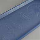 長皿 切立 三品皿 青 銀 ラスター