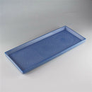 長皿 切立 三品皿 青 銀 ラスター