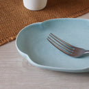 ゆらり20cm楕円深皿 ホワイト ブルー イエロー