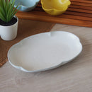 ゆらり20cm楕円深皿 ホワイト ブルー イエロー