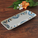 やちむん風 さんま皿 長角皿 29.5cm 琉球てぃーだ