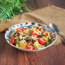 やちむん風 20.5cm 深皿 琉球てぃーだ 和風軽量