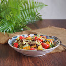 やちむん風 20.5cm 深皿 琉球てぃーだ 和風軽量