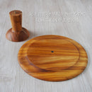 お皿 木ケーキスタンド M Φ約21cm チーク