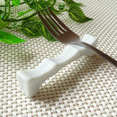 【ネコポス】【送料無料】 白磁３ピースカトラリーレスト ４個セット